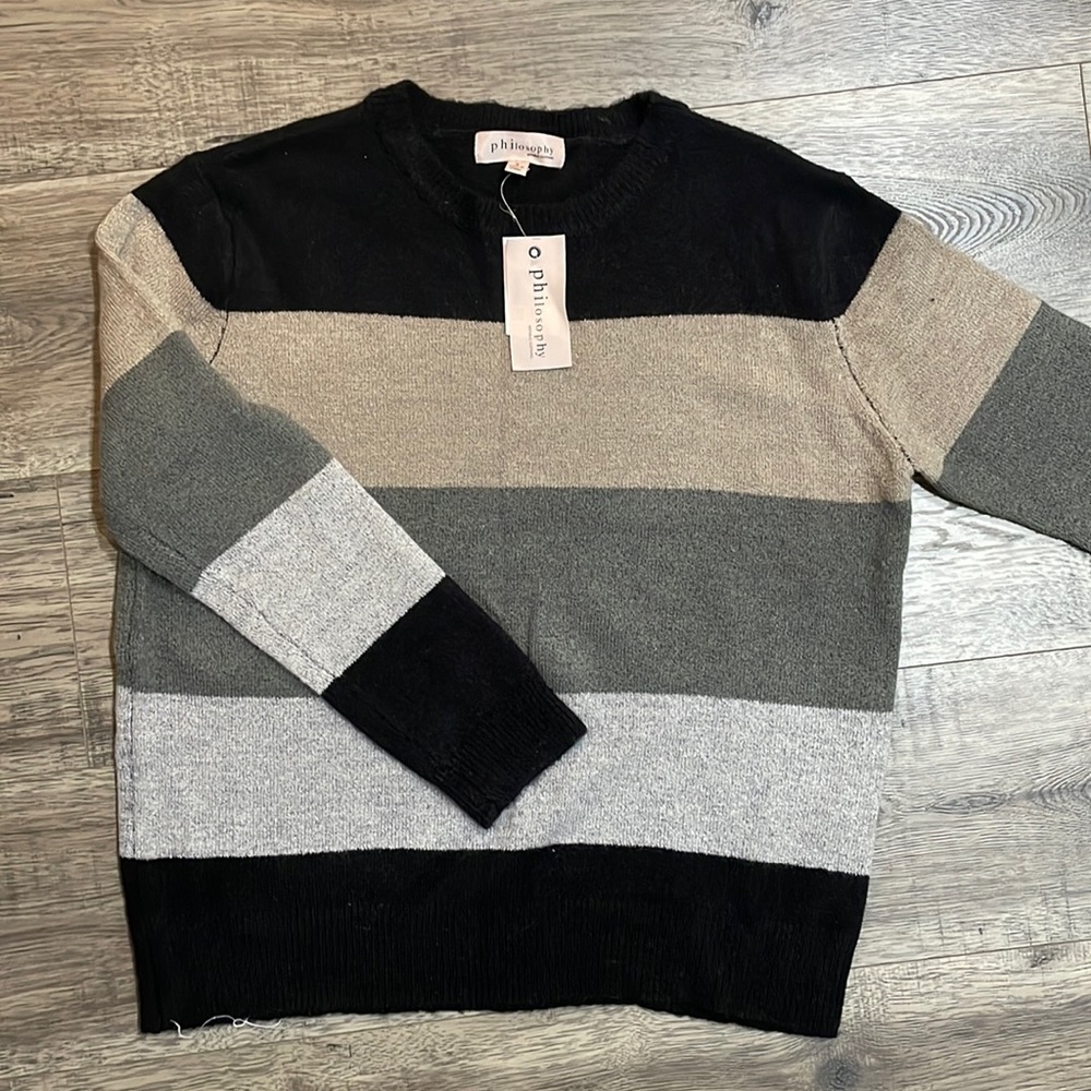 Philosophy Striped Sweater NWT